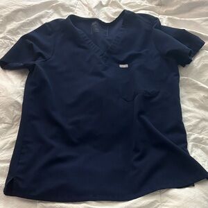 Figs Midnight Blue Scrub Top